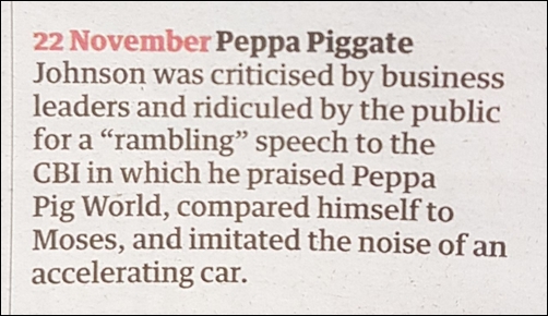 Peppa Piggate, Boris Johnson