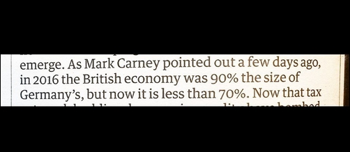 Mark Carney and the shrinking British economy