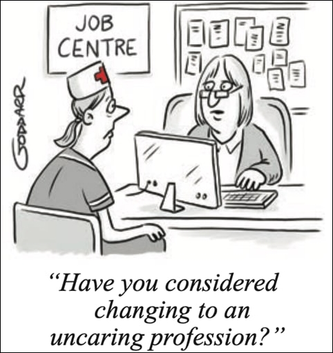 Cartoon - an uncaring profession