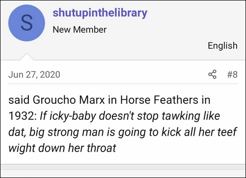 Groucho Marx, Horse Feathers