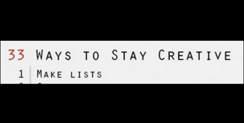 Ways to stay creative