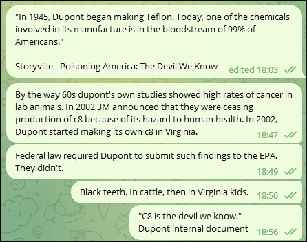 Dupont and C8 - poisoning America