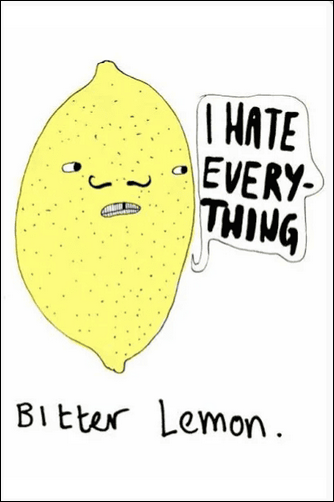 Bitter lemon cartoon