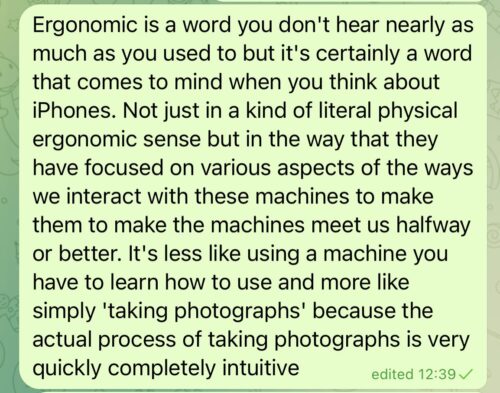 Ergonomics & taking pics