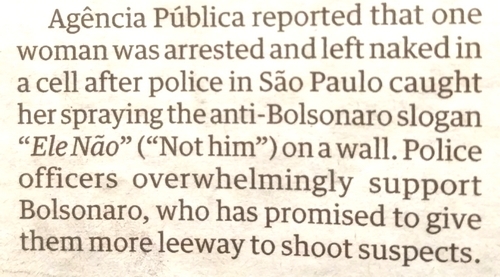 Bolsonaro and the cops