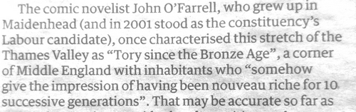 "Tory since the Bronze Age"