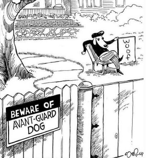 Avant guard dog cartoon