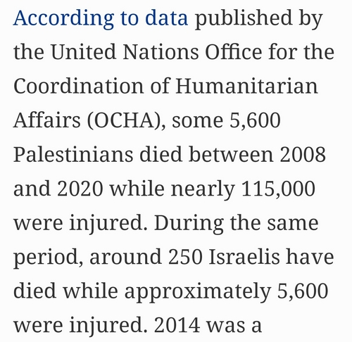 Israeli/Palestinian victims