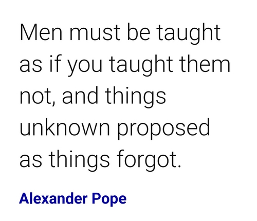 Alexander Pope on teaching