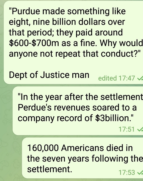 Perdue and the profits of death