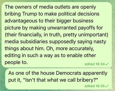 Trump - bribee extraordinaire