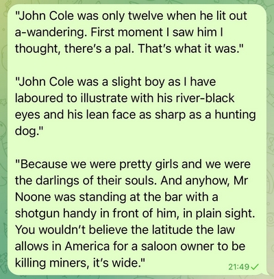 Wordlistory - Owner - Sebastian Barry - Days Without End