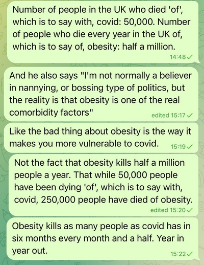 Covid v obesity