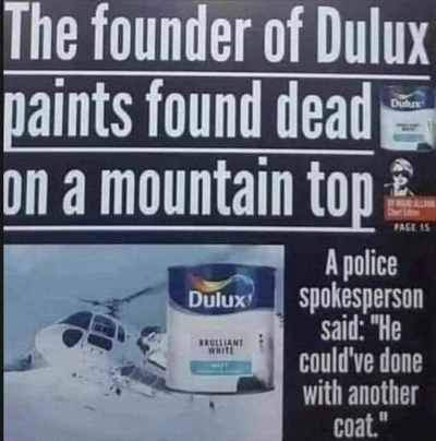 Mr Dulux dies