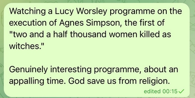 Lucy Worsley on Agnes Simpson and other 'witches'