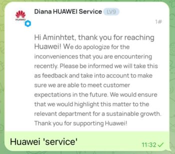 Huawei 'service'