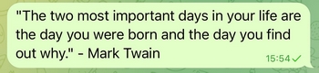 The two most important days - Twain