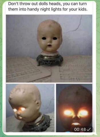 Dolls' head nightlights