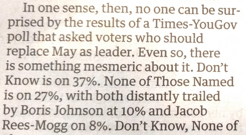 The winner: Don't Know