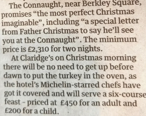 £450 a head - barrrr-gin!