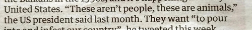 "These aren't people, these are animals"