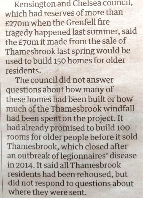 Kensington & Chelsea - poor people not welcome