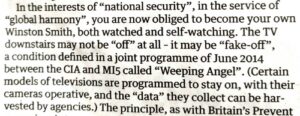CIA, MI5 and 'weeping angel' watching you
