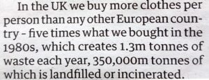 UK - leading Europe in wasteful clothing