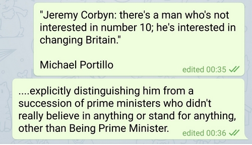 Jeremy Corbyn, by Michael Portillo