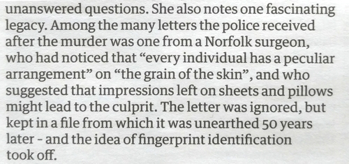 The discovery of the fingerprint