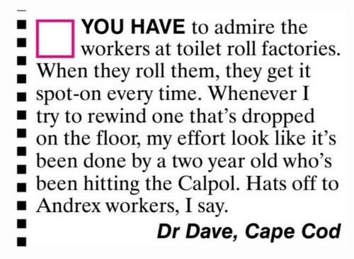 Hats off to Andrex workers