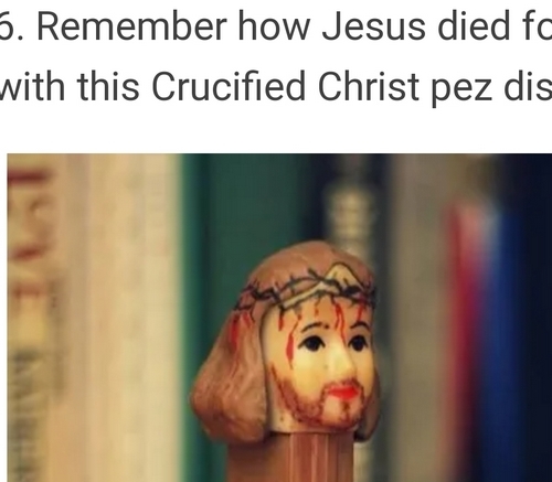 Crucified Christ Pez dispenser