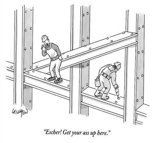 Escher cartoon