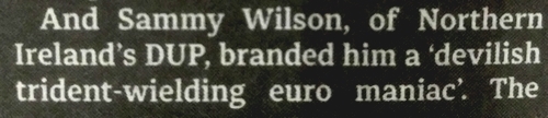 Sammy Wilson DUP - serious branding