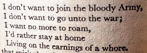 I don't want to join the bloody army