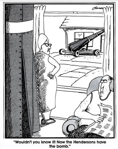 The Hendersons get the bomb cartoon
