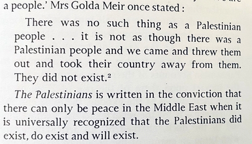 Golda Meir and the non-existent Palestinians