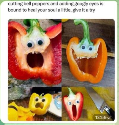Googly-eyed peppers
