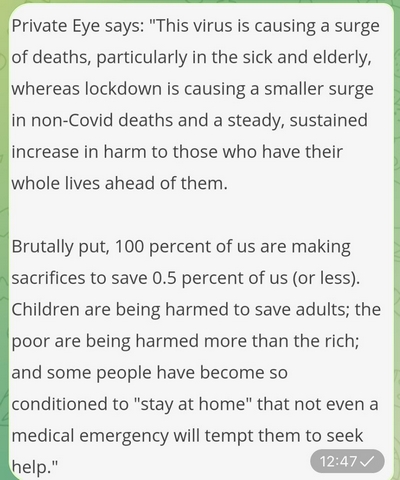 Private Eye on covid