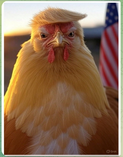 chicken trump cartoon