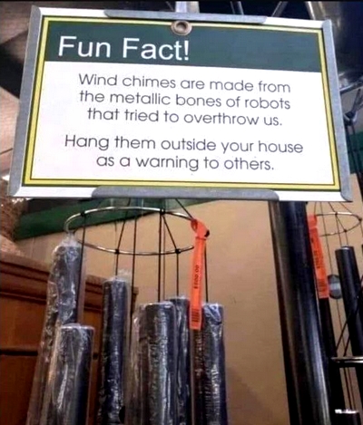 Robot bone wind chimes