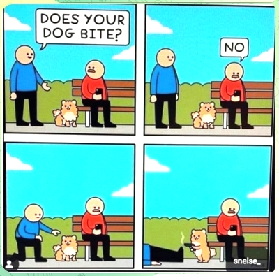 Does your dog bite cartoon
