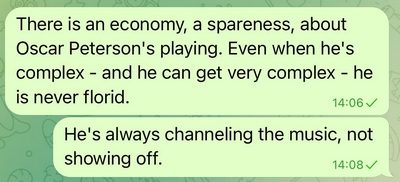 Oscar Peterson - channelling