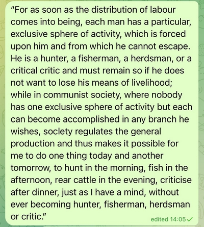 Karl Marx dreamin' the dream