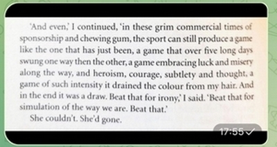 Joe Bennett on cricket