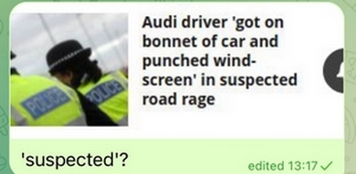 suspected road rage