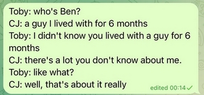 West Wing - CJ's secret life