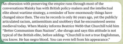 Beatrice Webb, Churchill, and his 'negro blood'