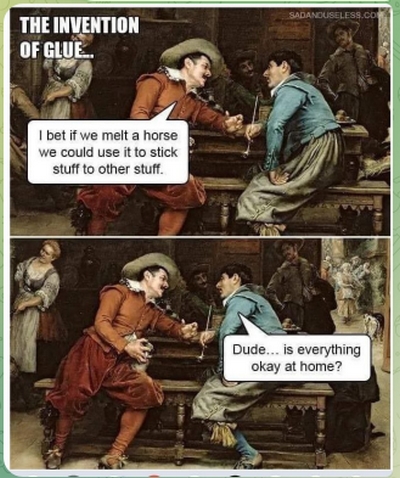 The invention of glue