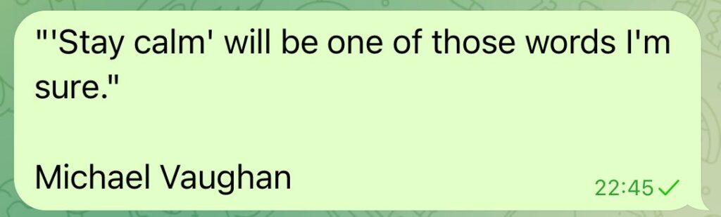 Michael Vaughan, idiot